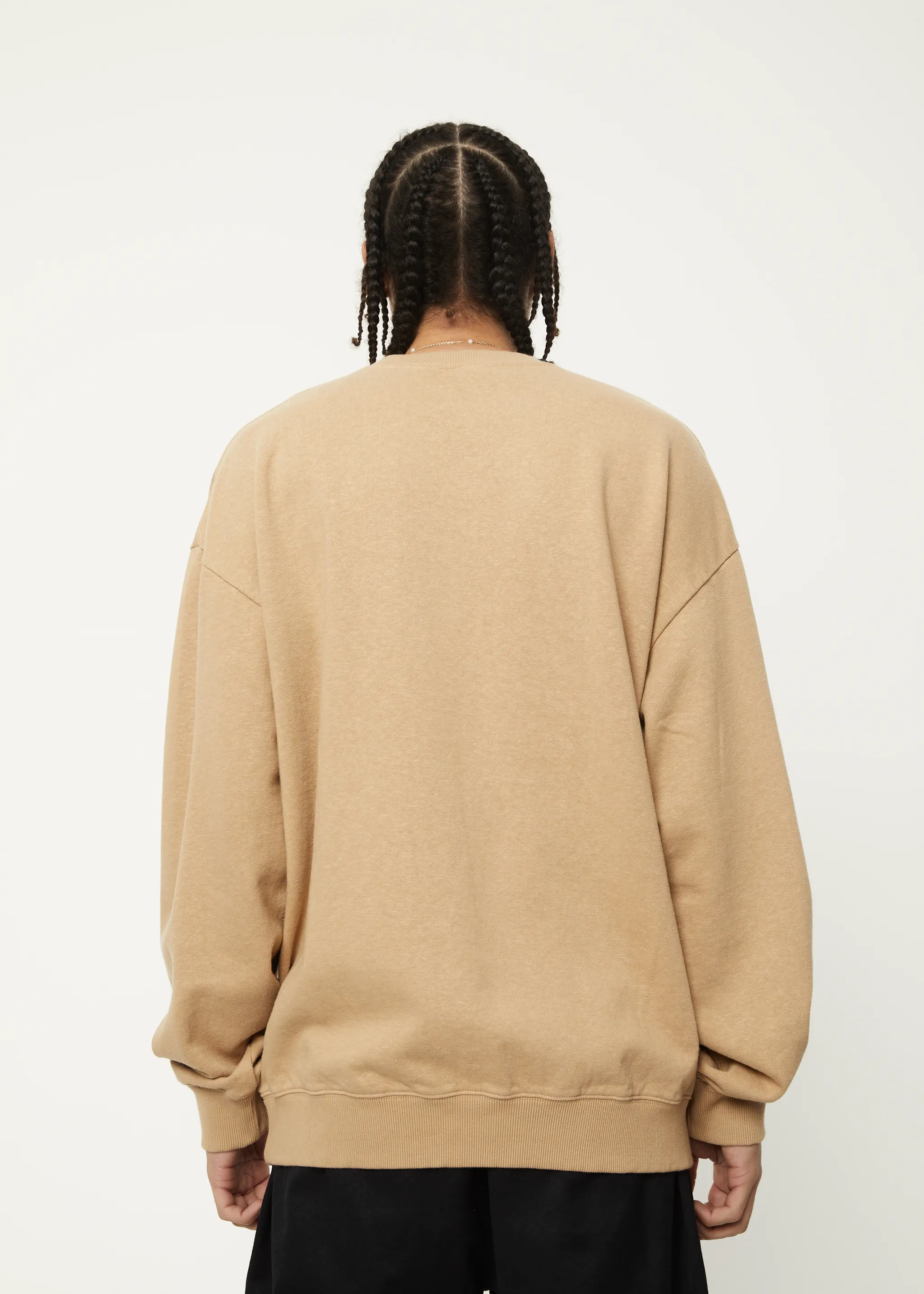 AFENDS Mens Indica - Crew Neck Jumper - Tan