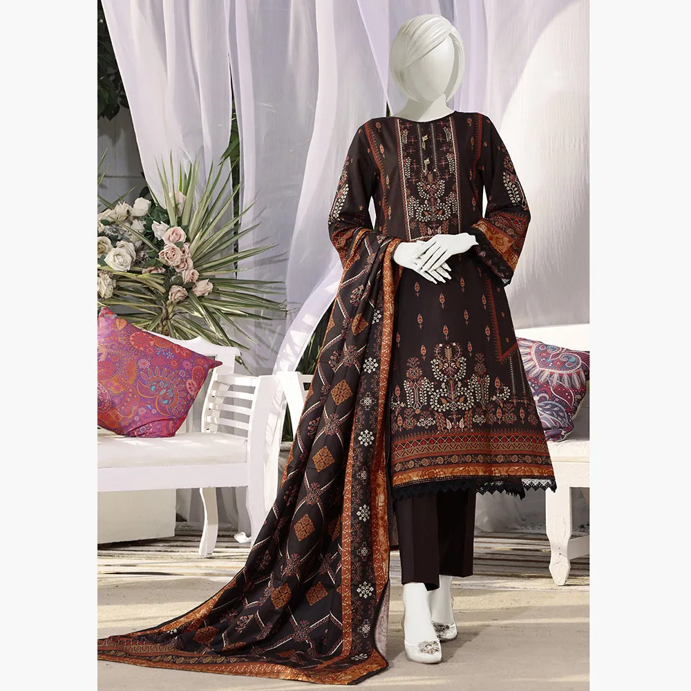 Aisha Alishba Shimmery Printed Unstitched 3Pcs Suit - 2572