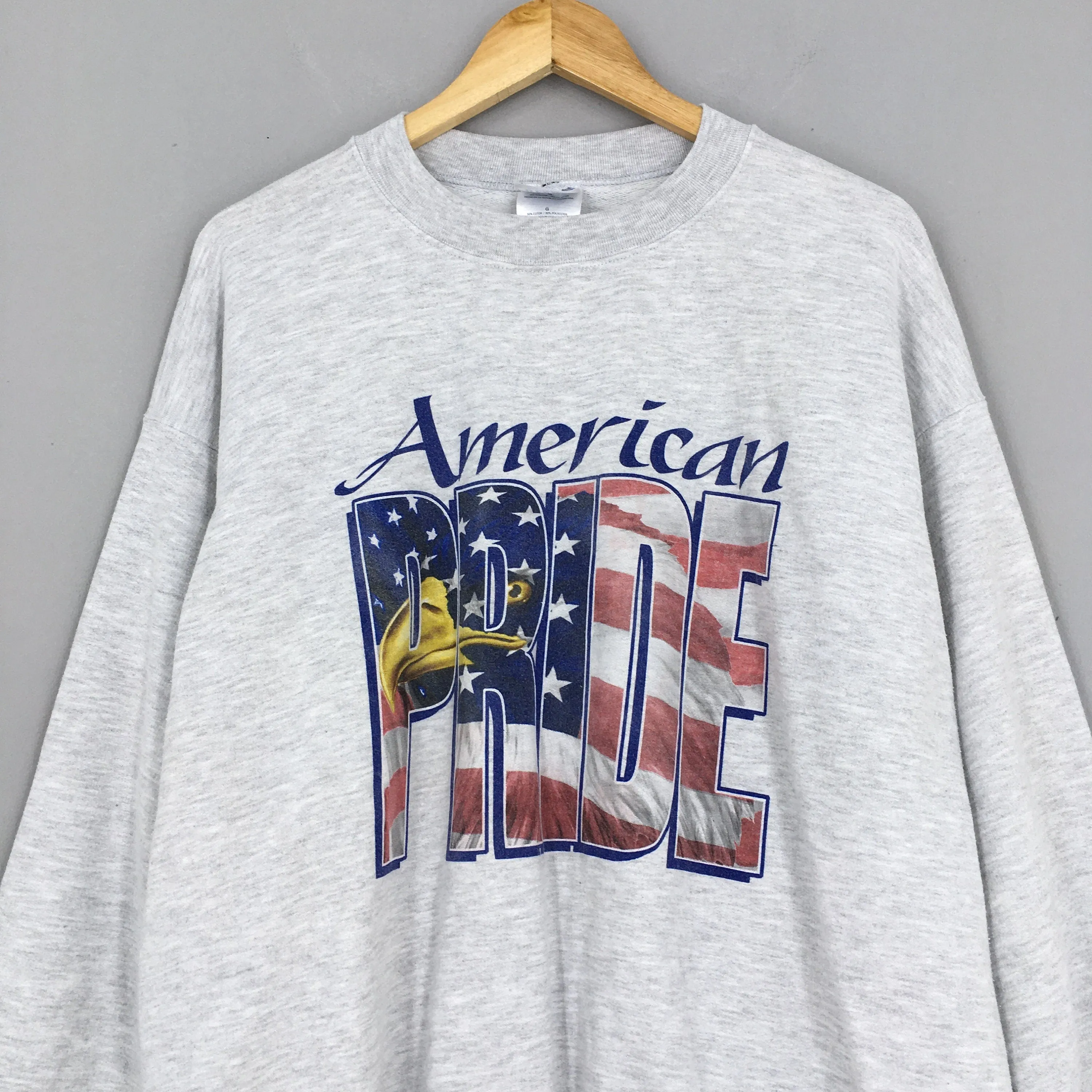 American Pride Gray Sweater Large