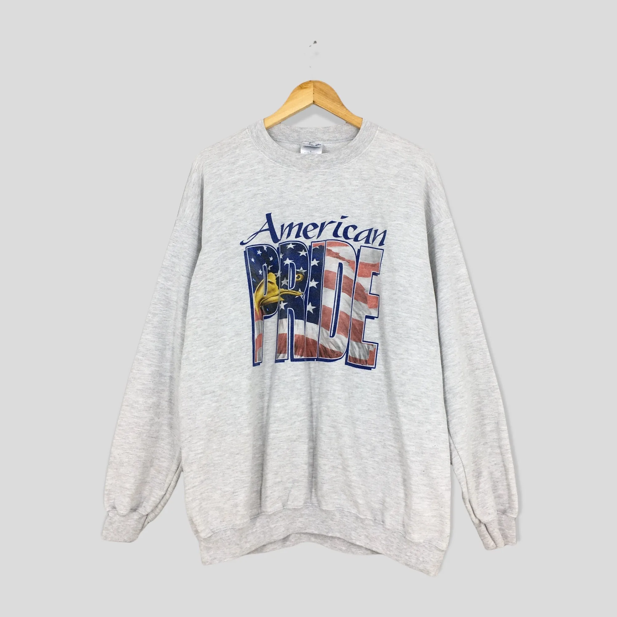 American Pride Gray Sweater Large