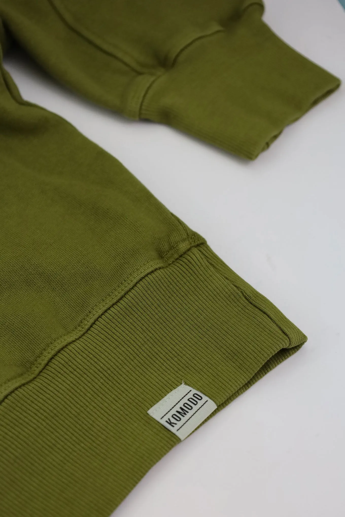 ANTON - Organic Cotton Sweat Olive