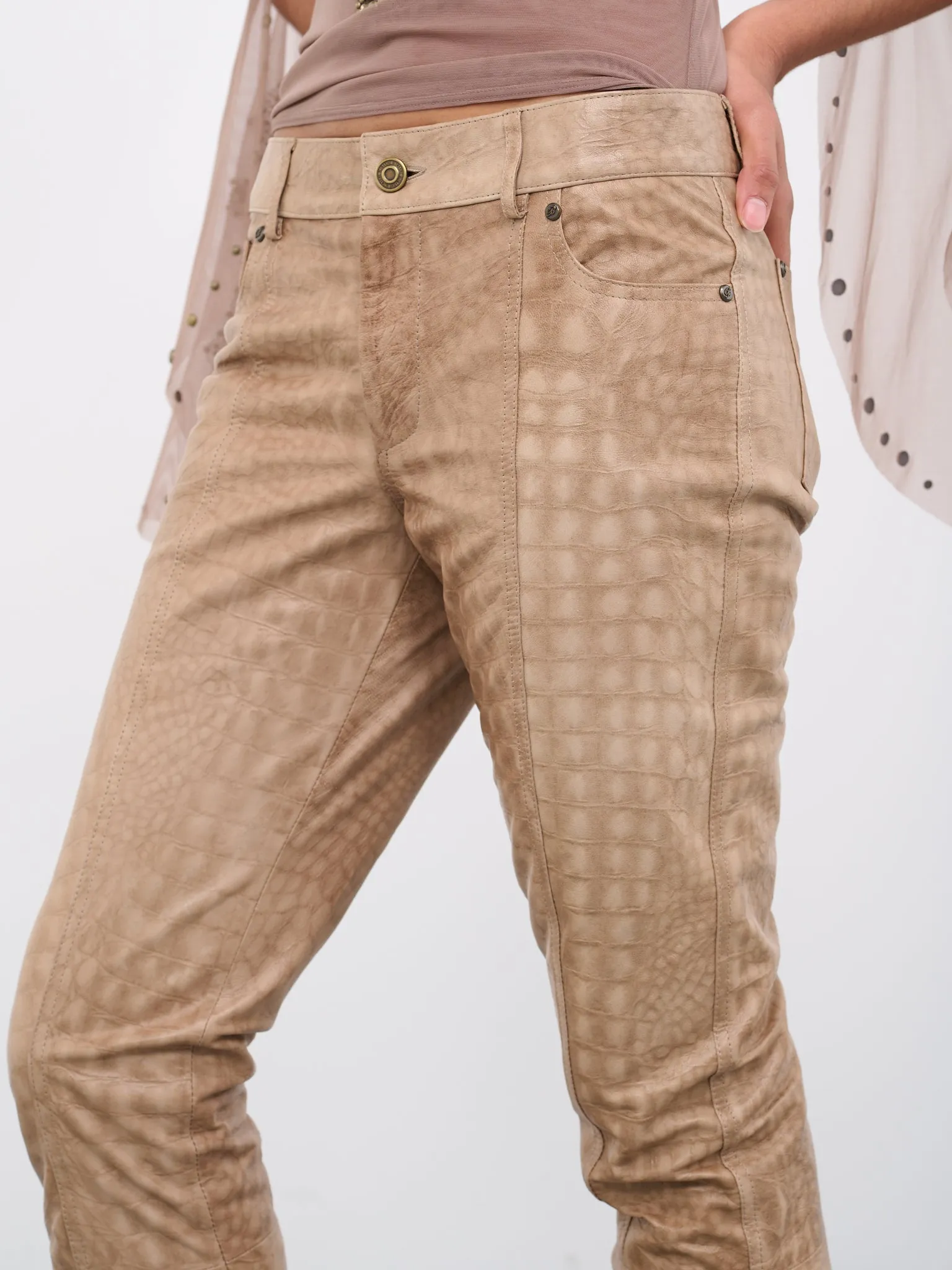 Bell Bottom Croc Pants (4L009A-C8235-WARM-SAND-OT)