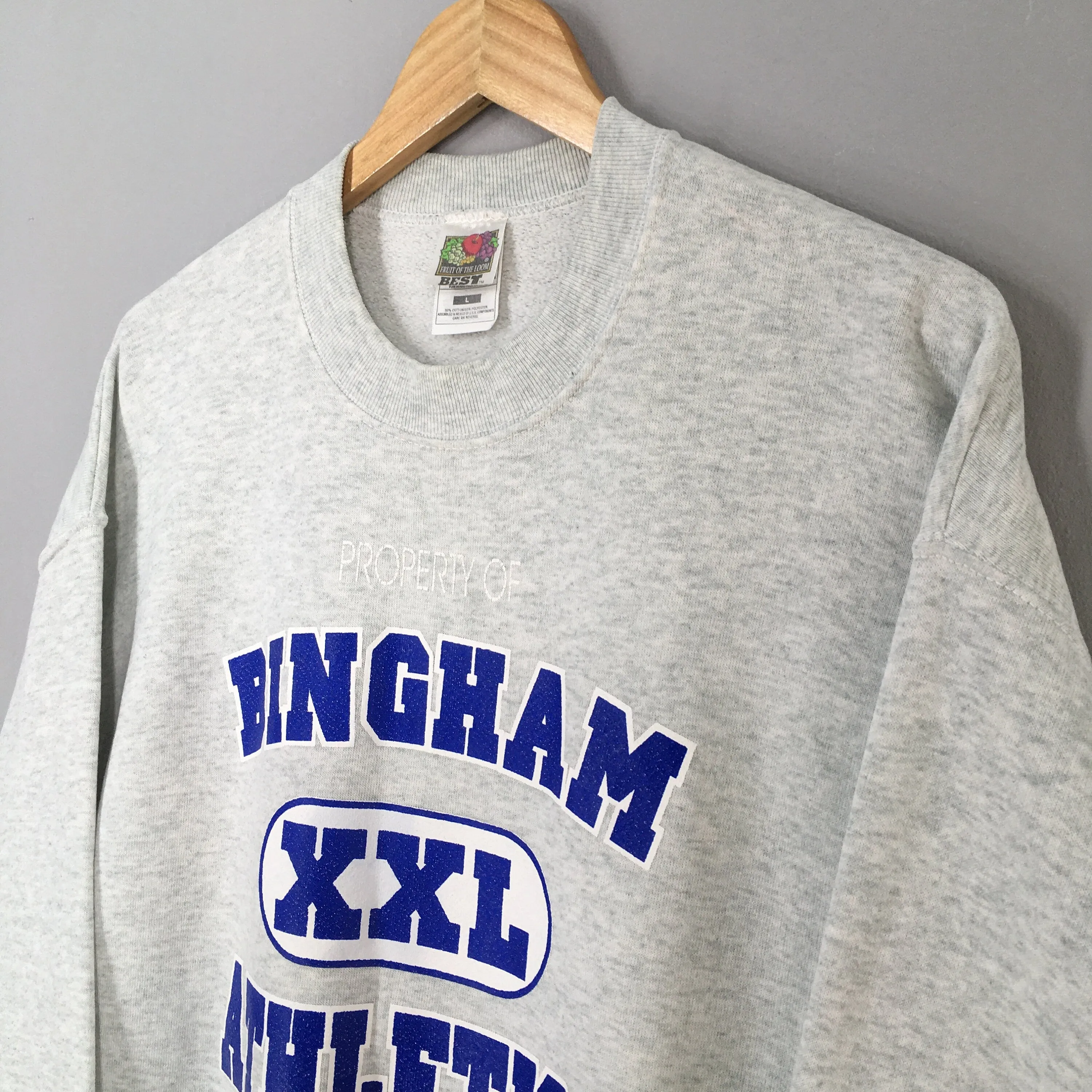 Bingham Athletics Gray Sweatshirt Large