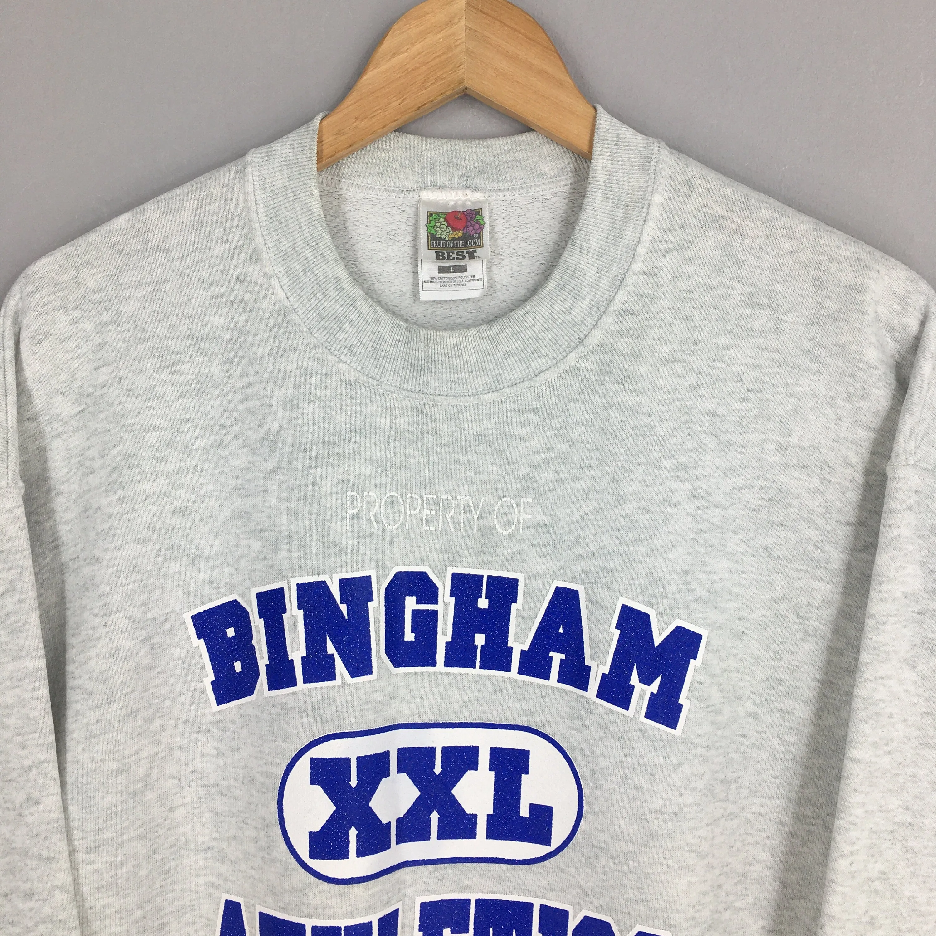 Bingham Athletics Gray Sweatshirt Large