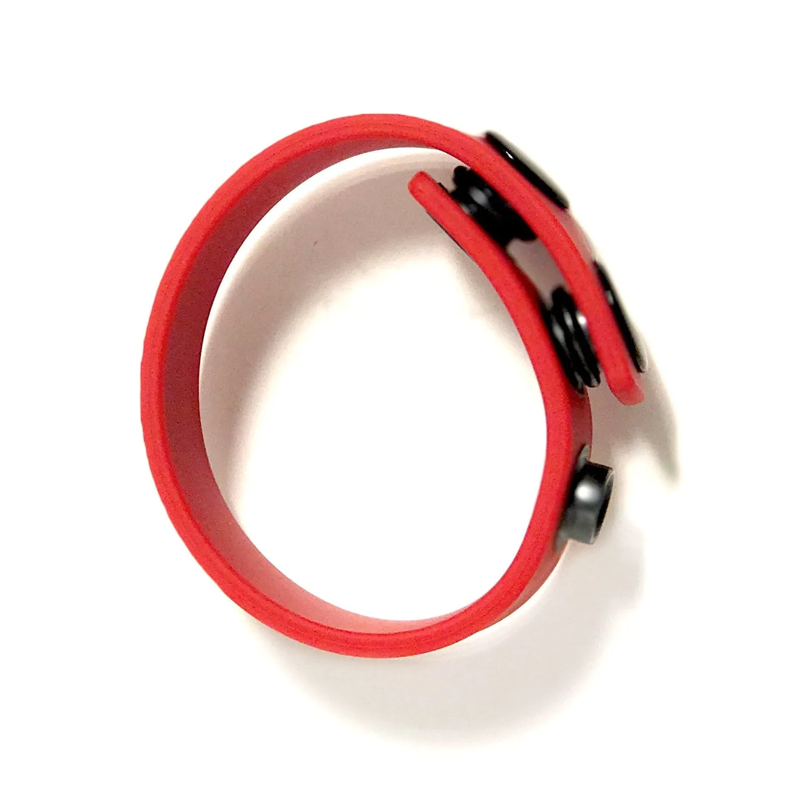 Boneyard Silicone Cock Strap 3 - Snap Ring - Red