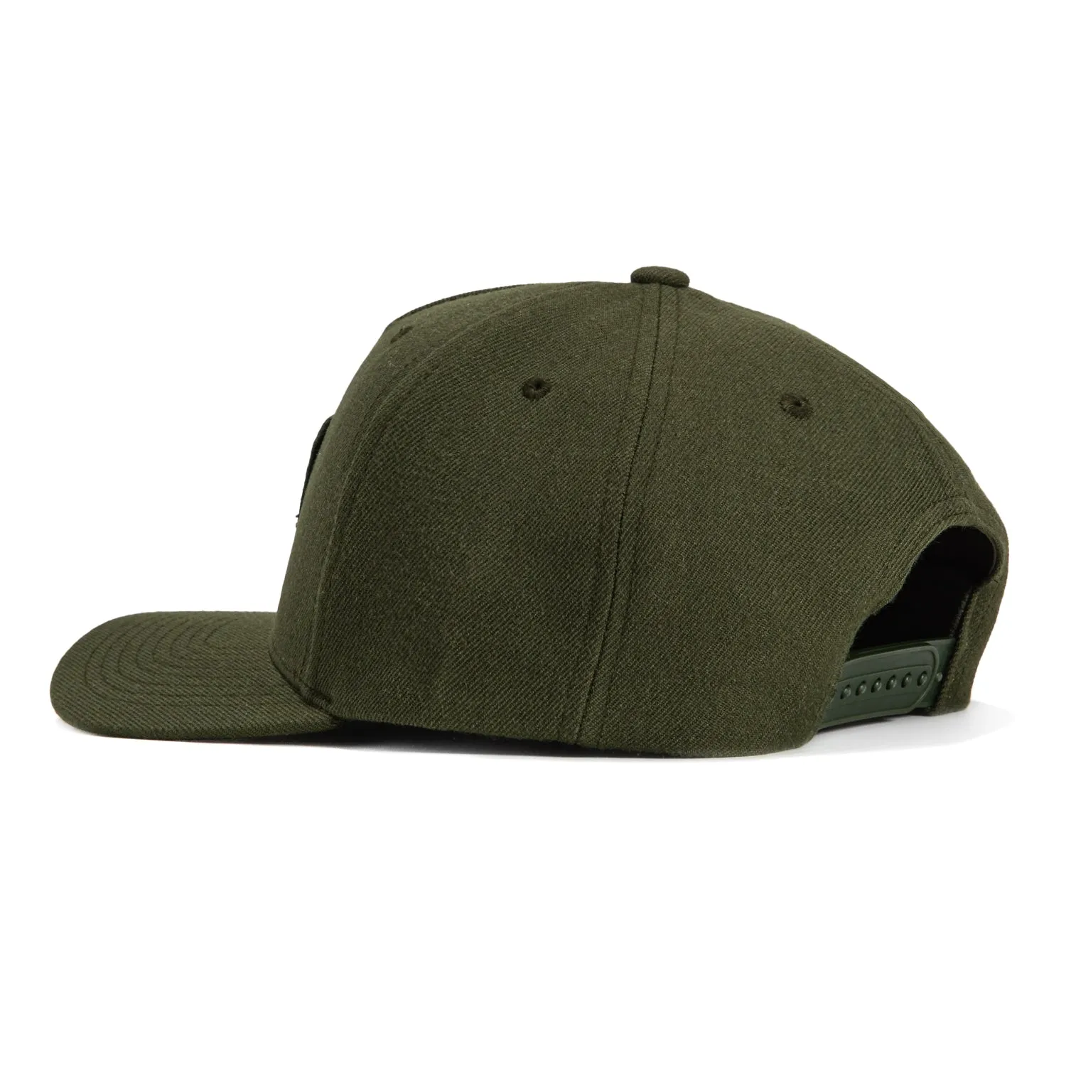 Brixton Linwood C MP Snapback Hat - Olive