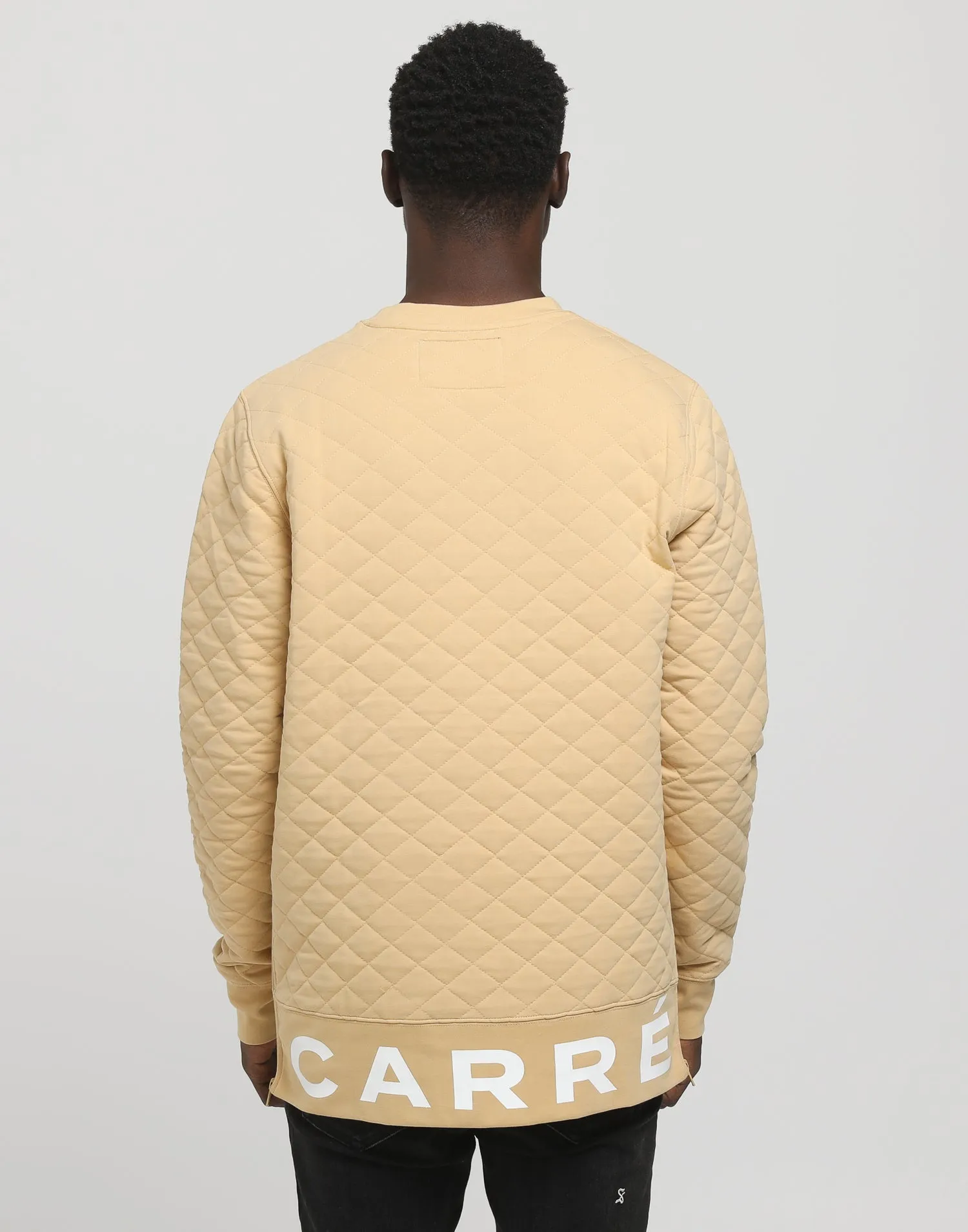 Carré Staple Quilted Sweater Sand