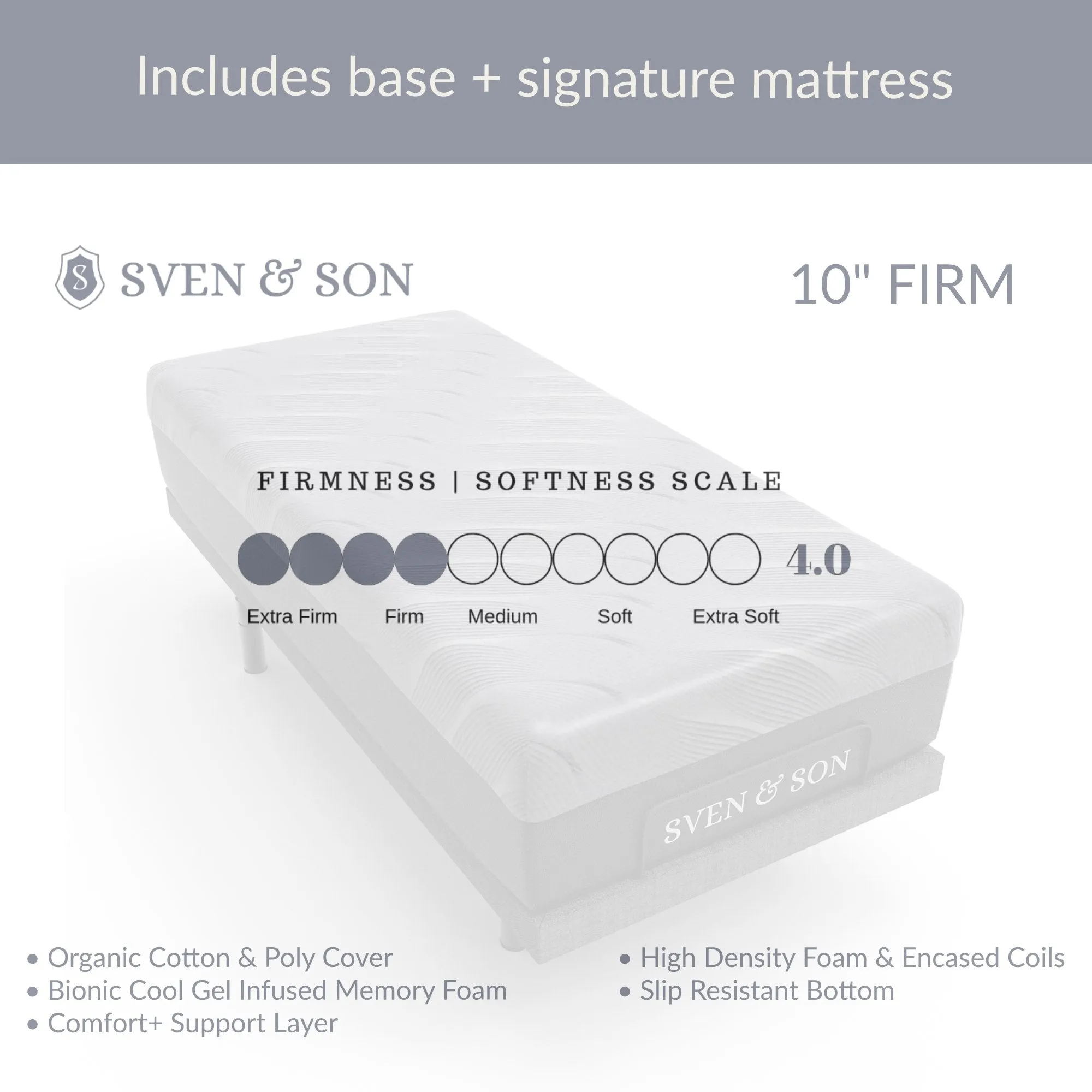 Classic Series Adjustable Bed Base   Choice of Mattress Bundle