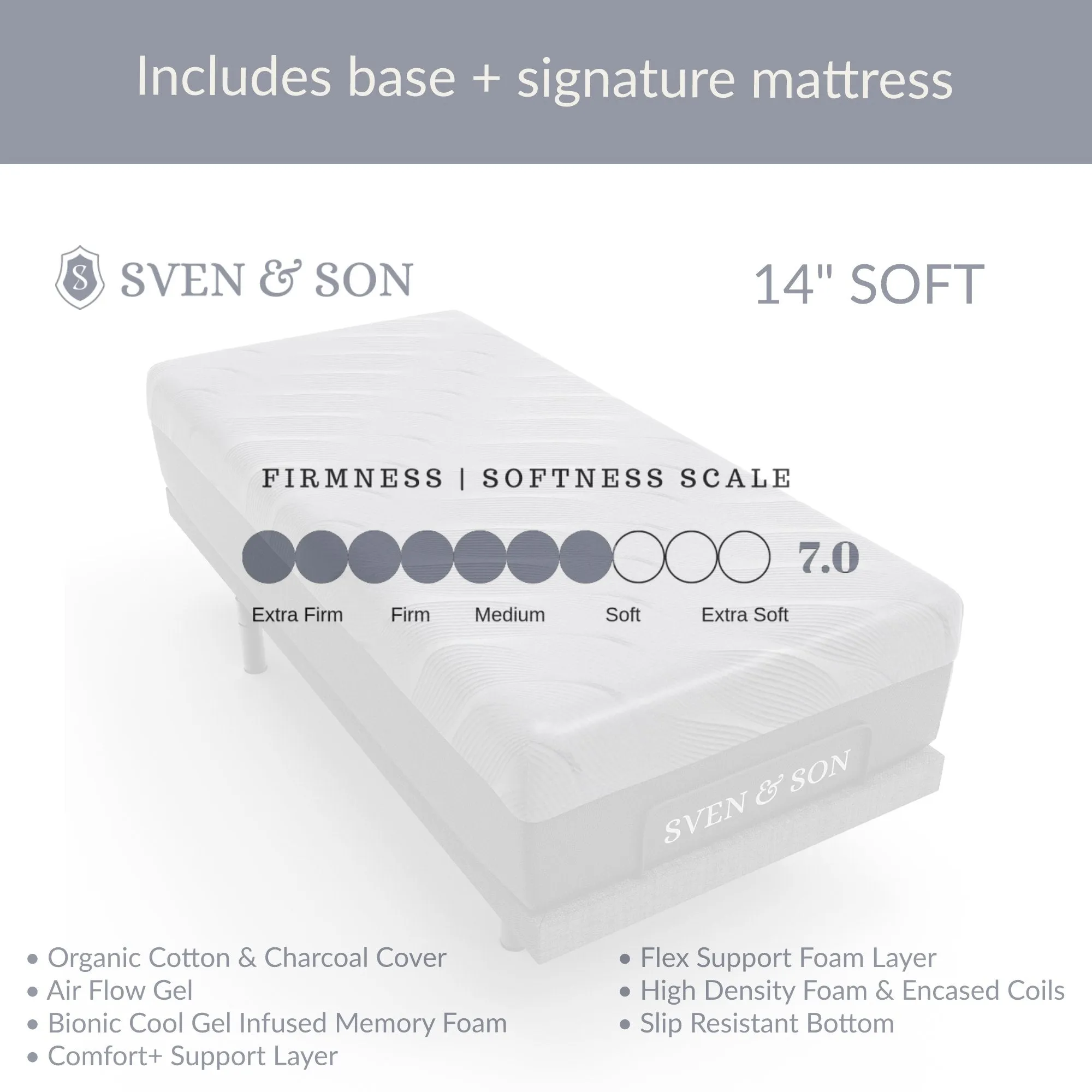 Classic Series Adjustable Bed Base   Choice of Mattress Bundle