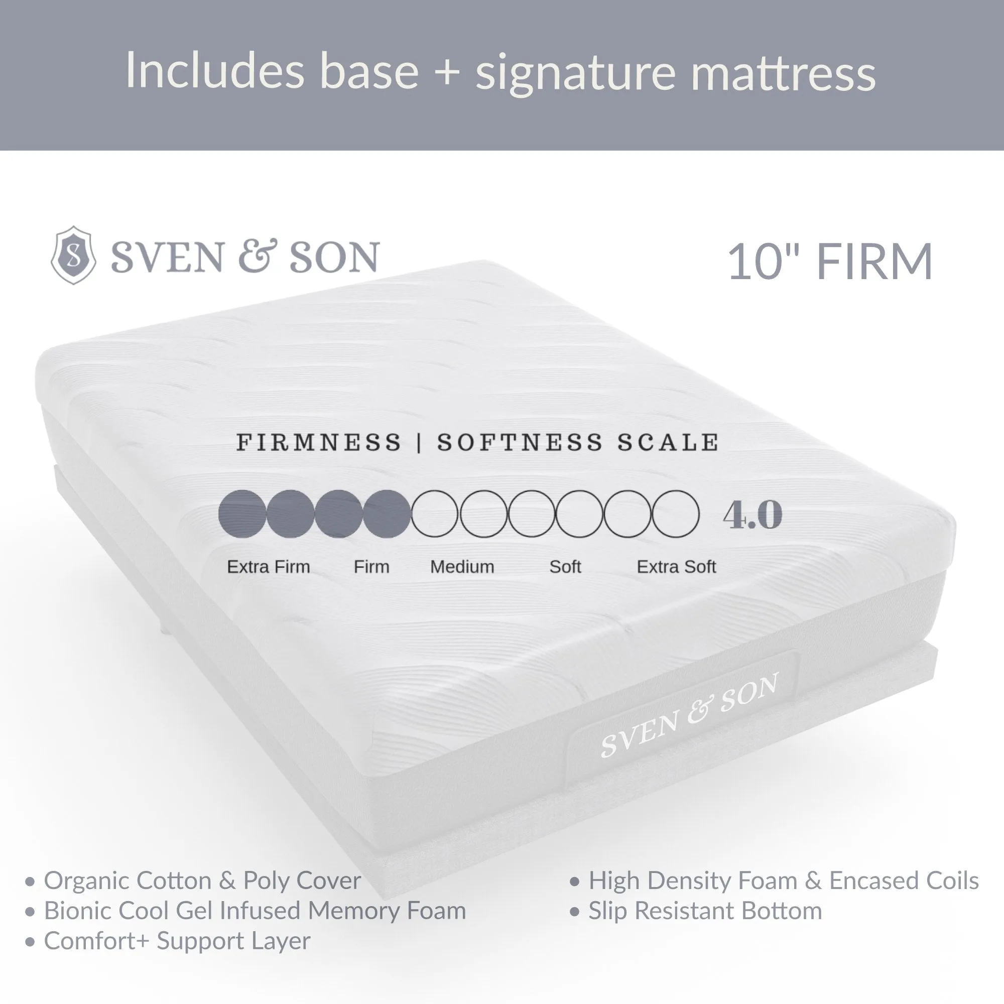 Classic Series Adjustable Bed Base   Choice of Mattress Bundle