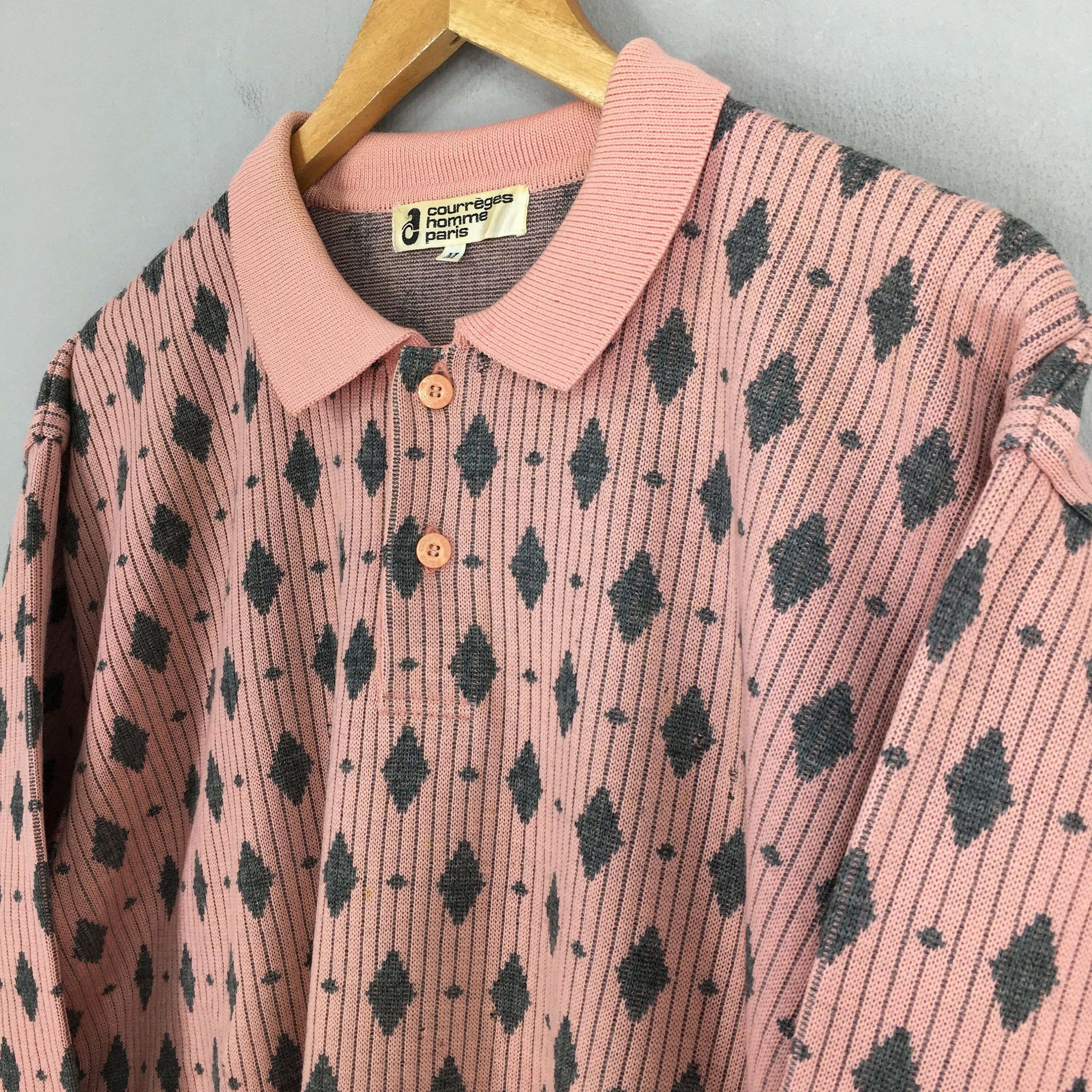 Courreges Homme Paris Pink Sweatshirt Medium