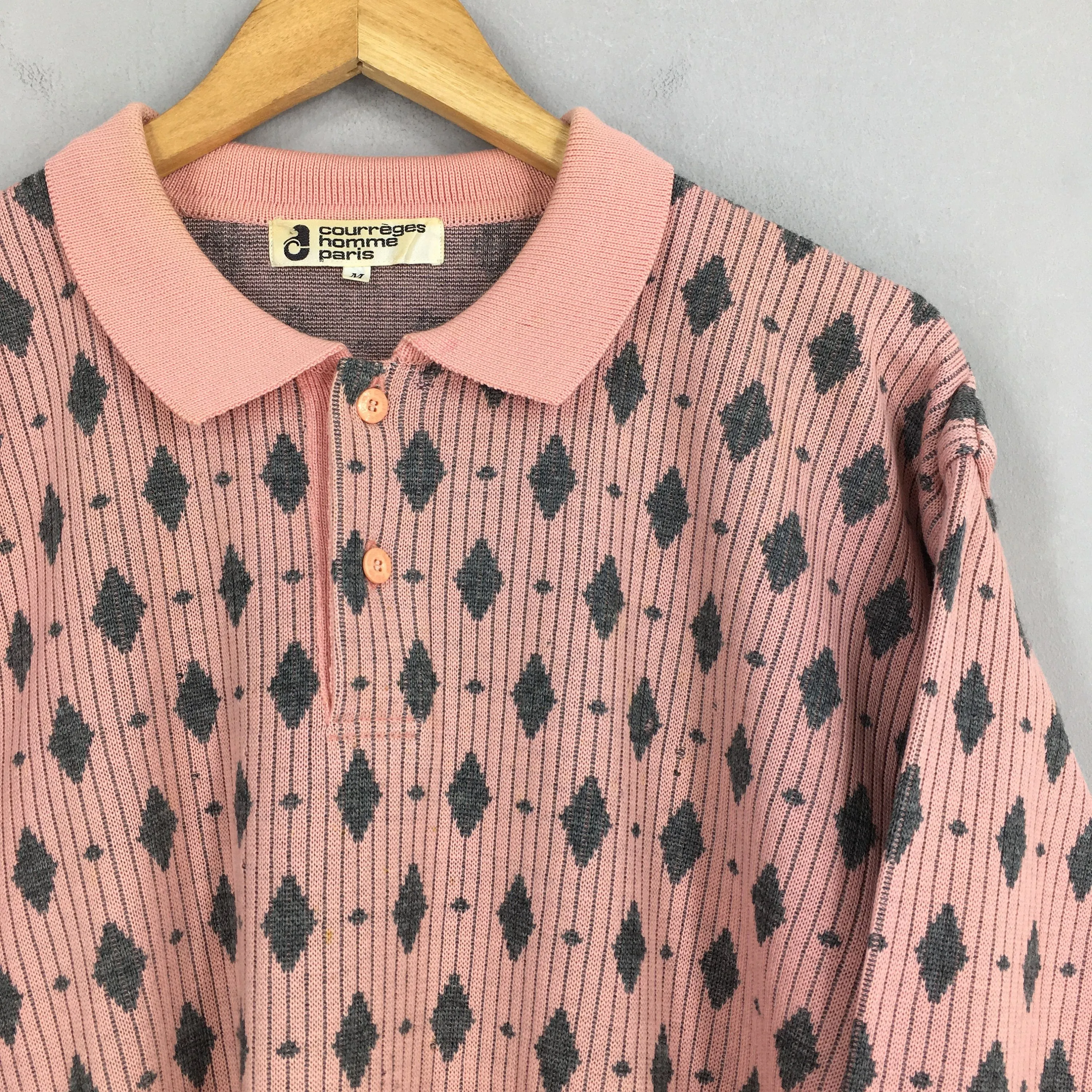 Courreges Homme Paris Pink Sweatshirt Medium