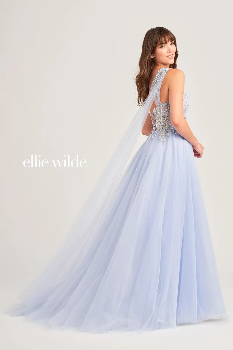 Ellie Wilde One Shoulder Ball Gown EW35090