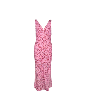 ESME SLIP DRESS PINK SCATTER HEARTS