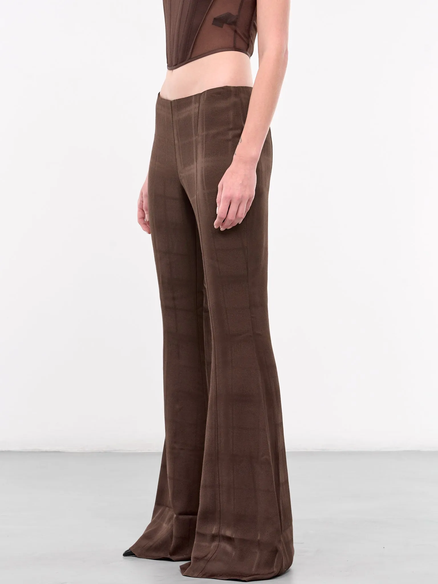 Flared Trousers (E0804-BROWN-RUST)