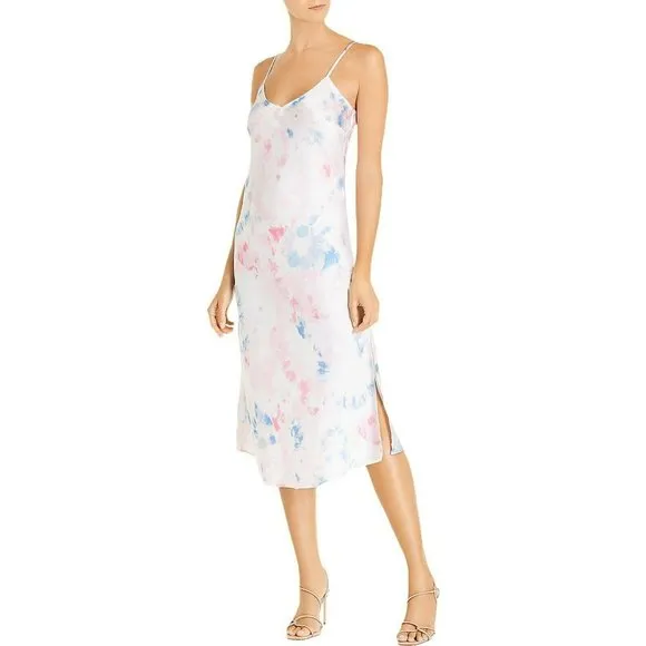 FRENCH CONNECTION Women's Sadie Tie-Dye Midi Slip On Dress