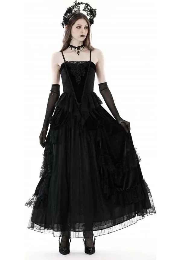 Gothic Court | MAXI VELVET SKIRT