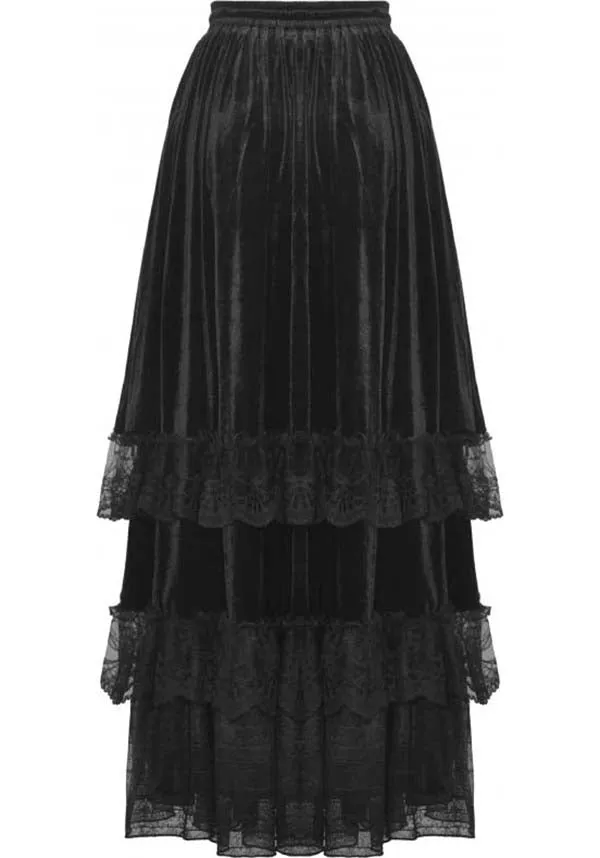 Gothic Court | MAXI VELVET SKIRT