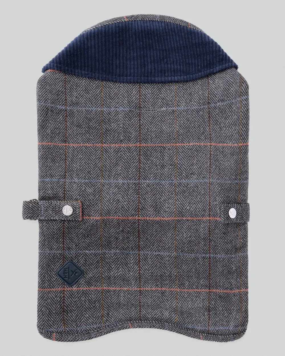 Grey Checked Herringbone Tweed Dog Jacket