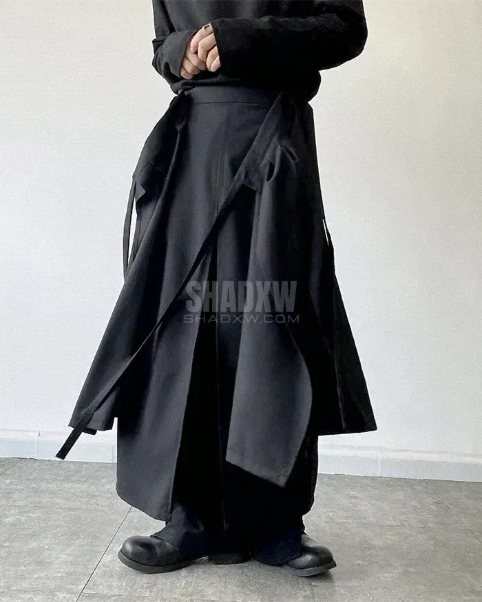 Hakama pants with Detachable Skirt