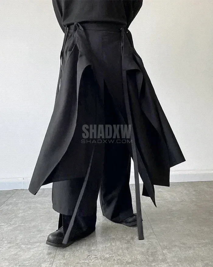 Hakama pants with Detachable Skirt