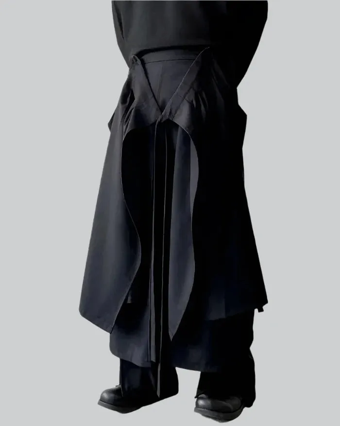 Hakama pants with Detachable Skirt