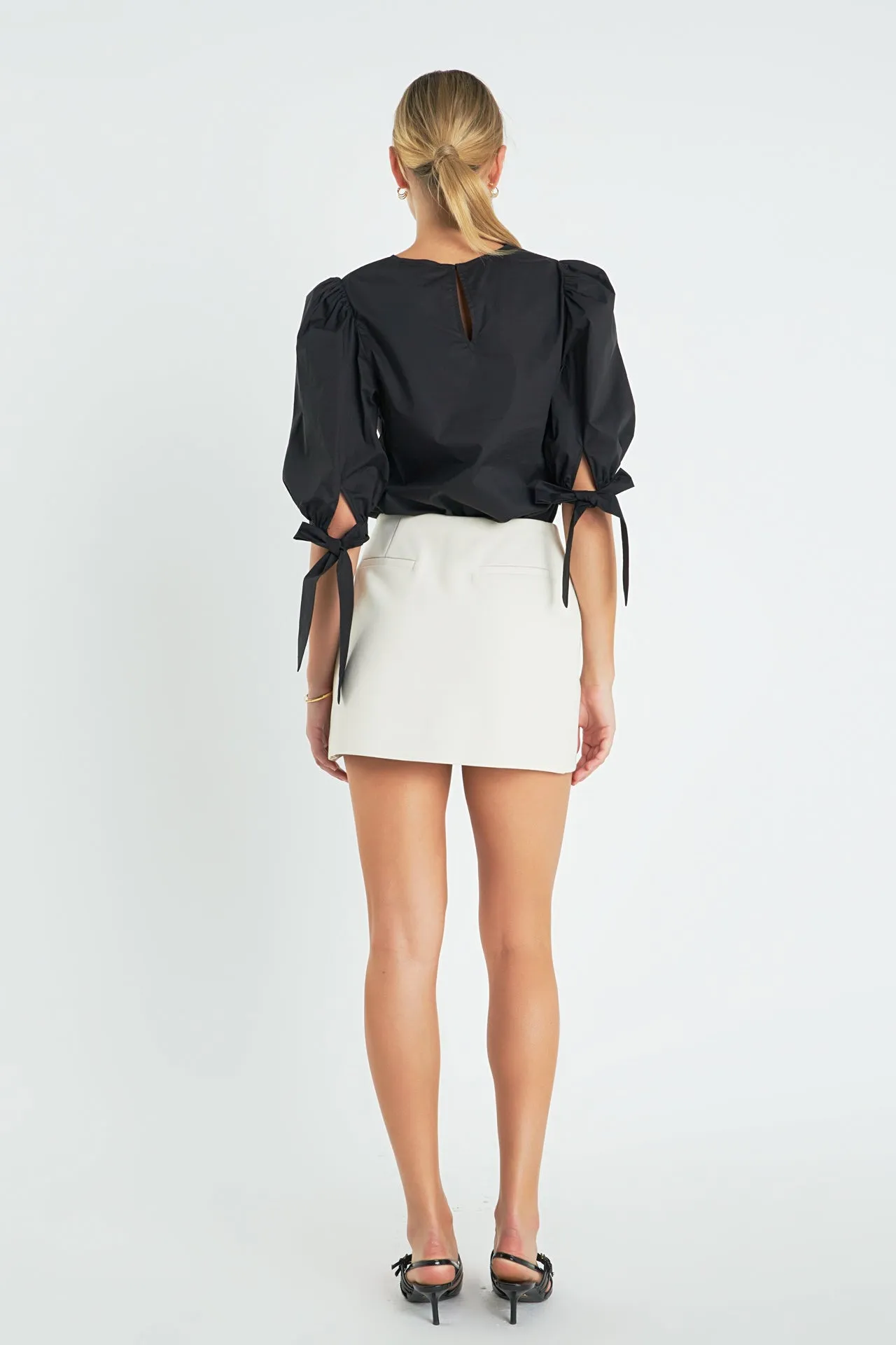 High Waist Overlay Skort