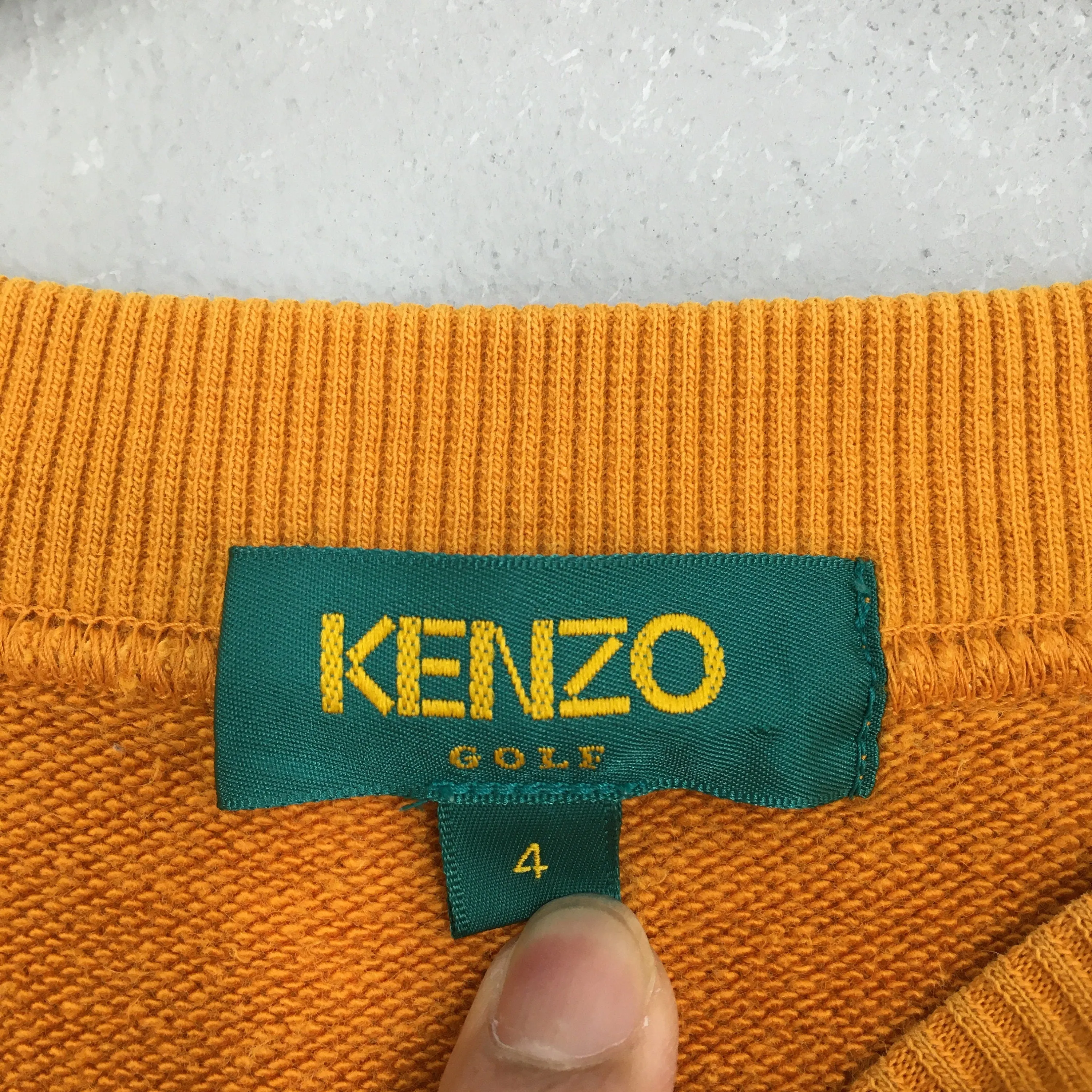 Kenzo Golf Mustard Sweatshirt Large