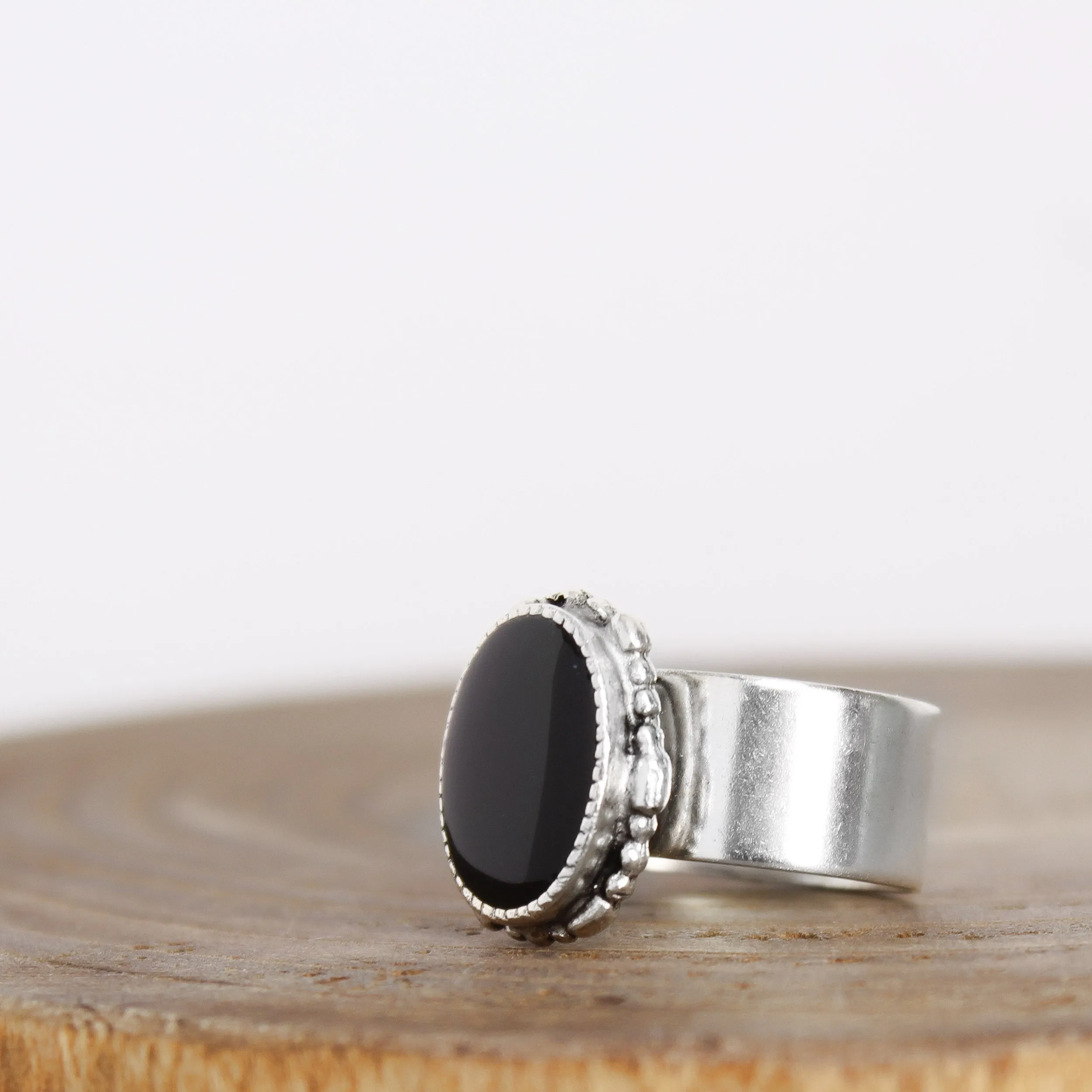 Large Black Tourmaline Ring