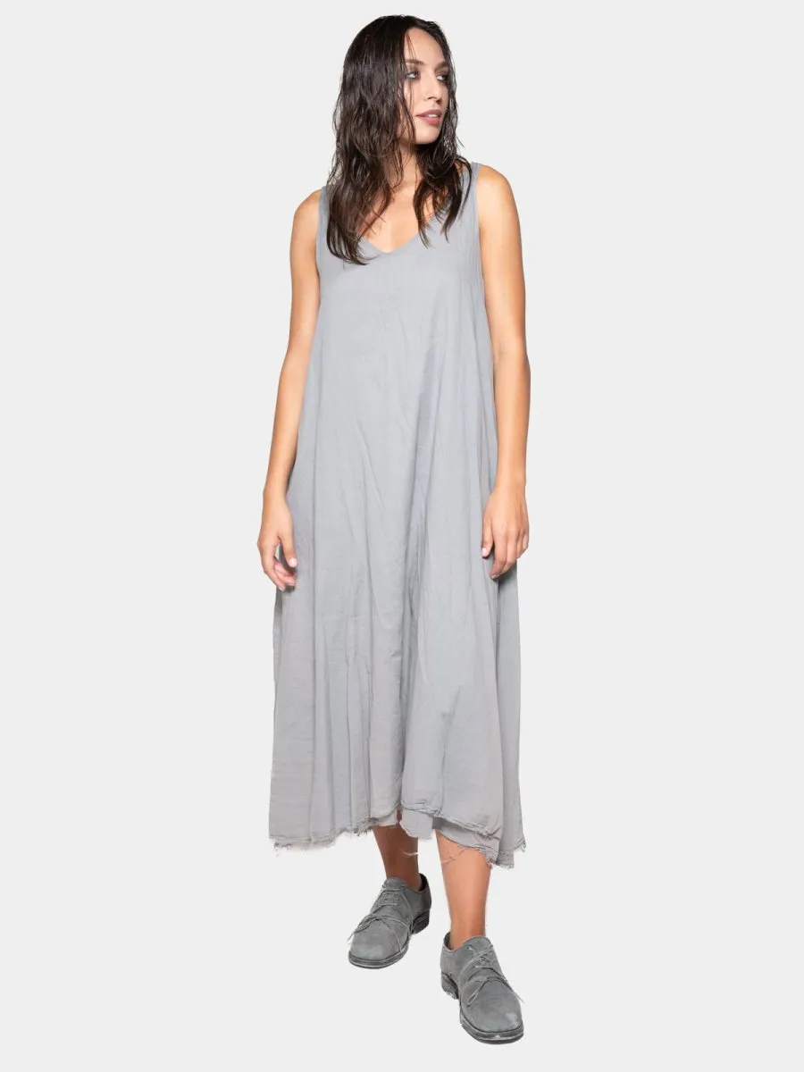 Layered V-Neck Organic Cotton Maxi Dress