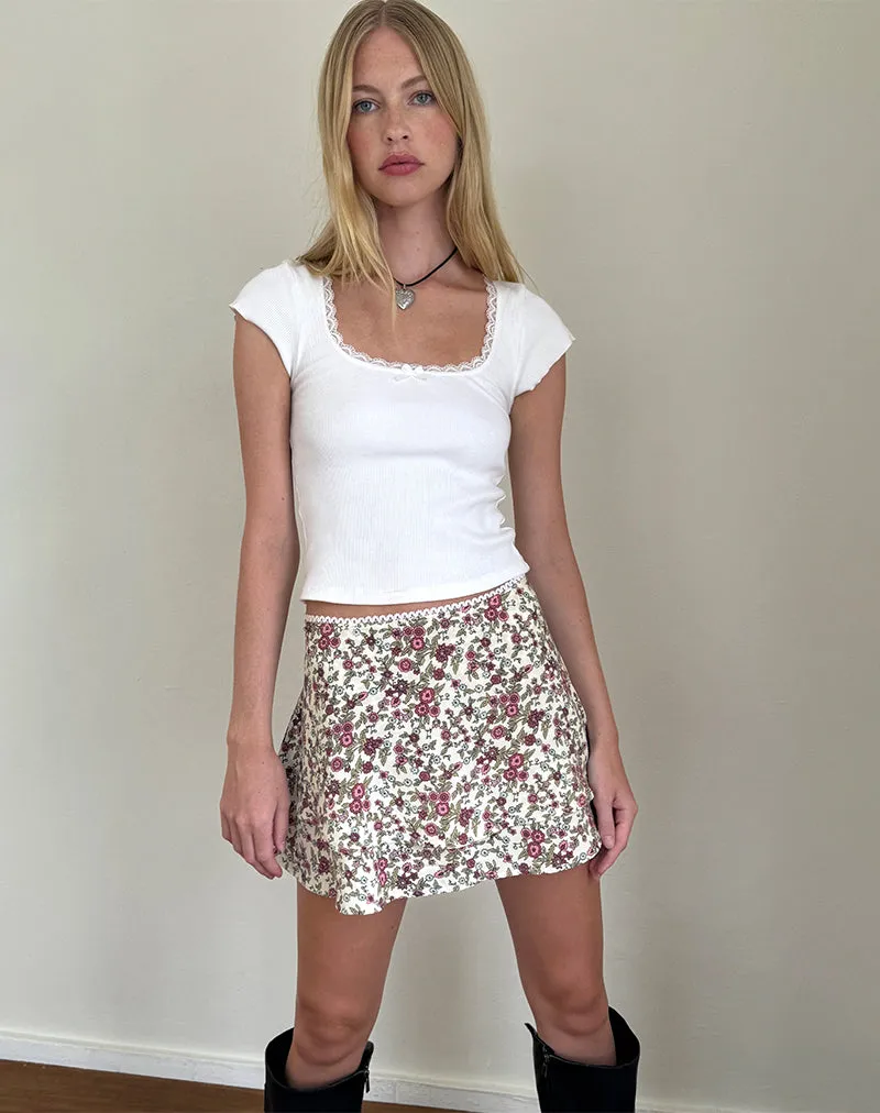 Luiso Mini Skirt in Vintage Bloom Ivory