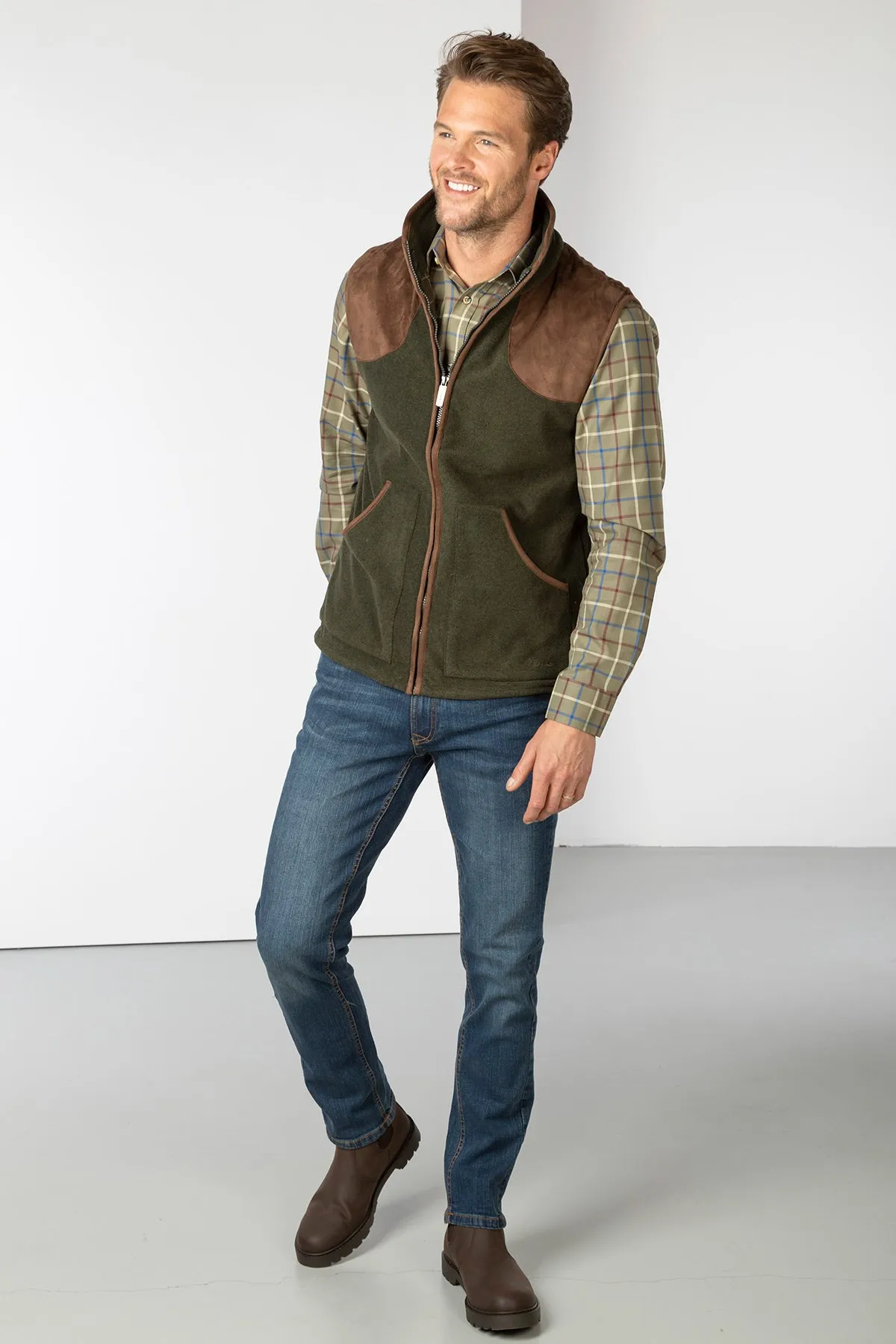 Men's Lined Fleece Gilet - Huggate Extra