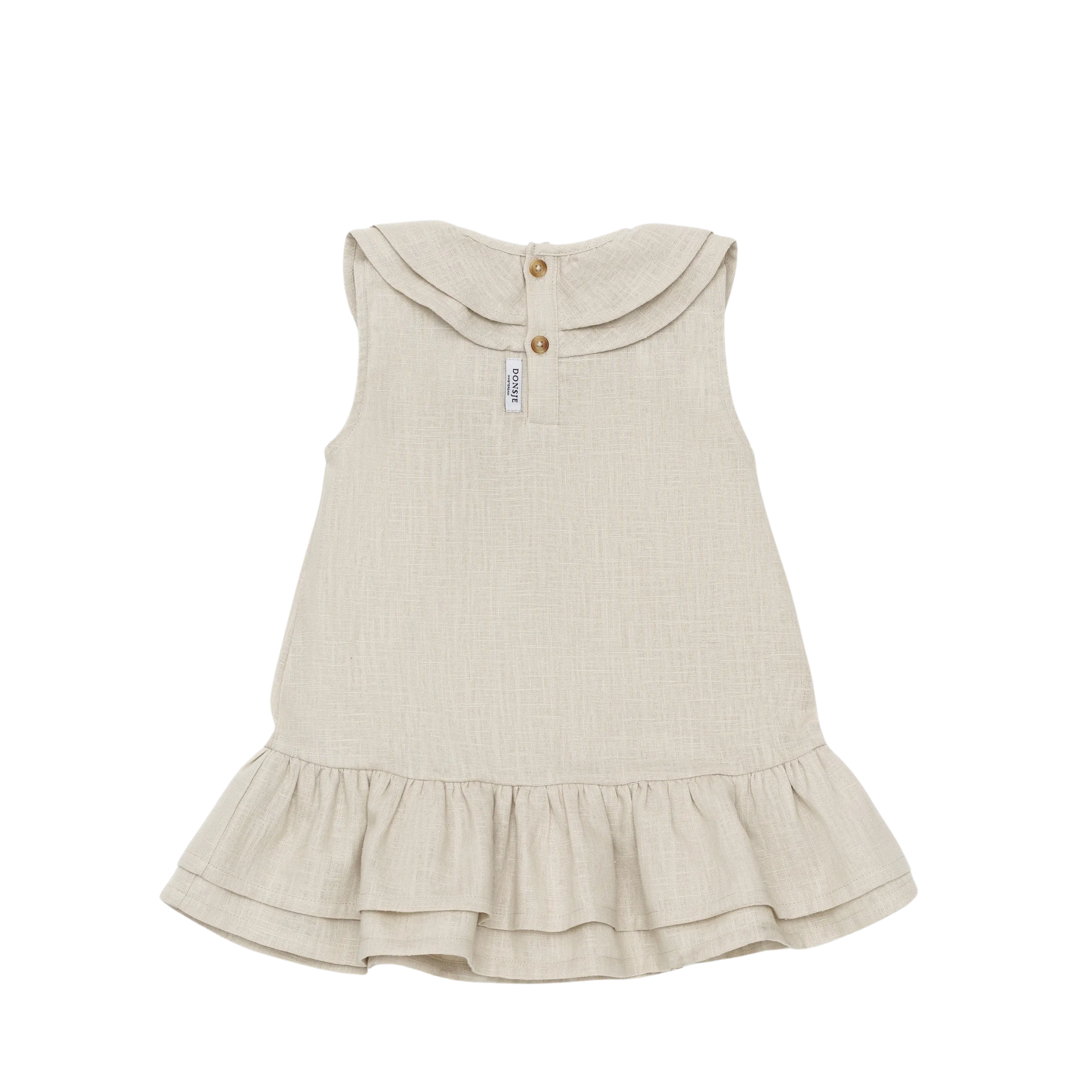 Michelle Linen Dress | Frosted Almond