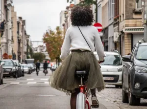 Midi Khaki Tulle Skirt