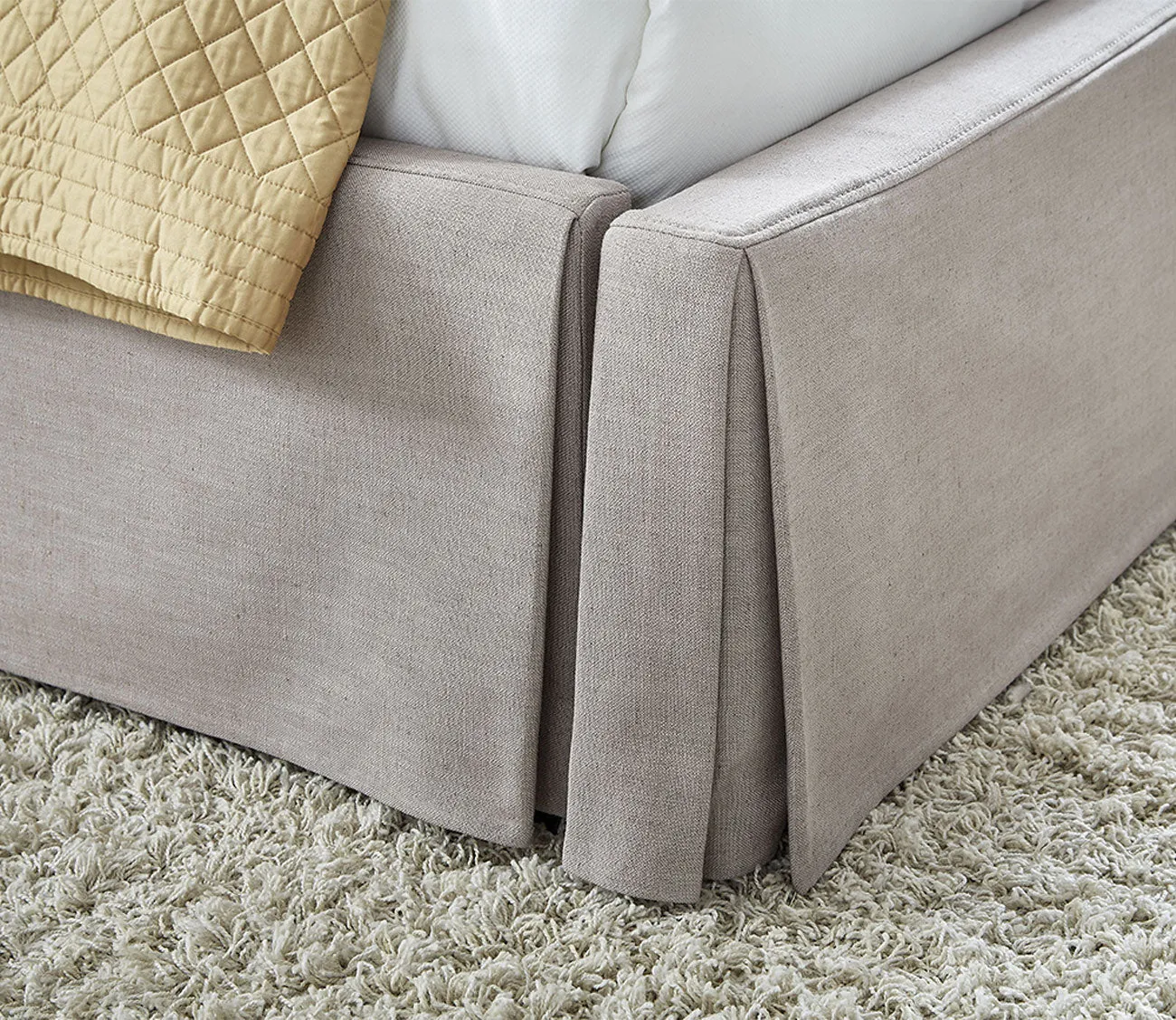 Modus Furniture Laurel Upholstered Skirted Panel Bed