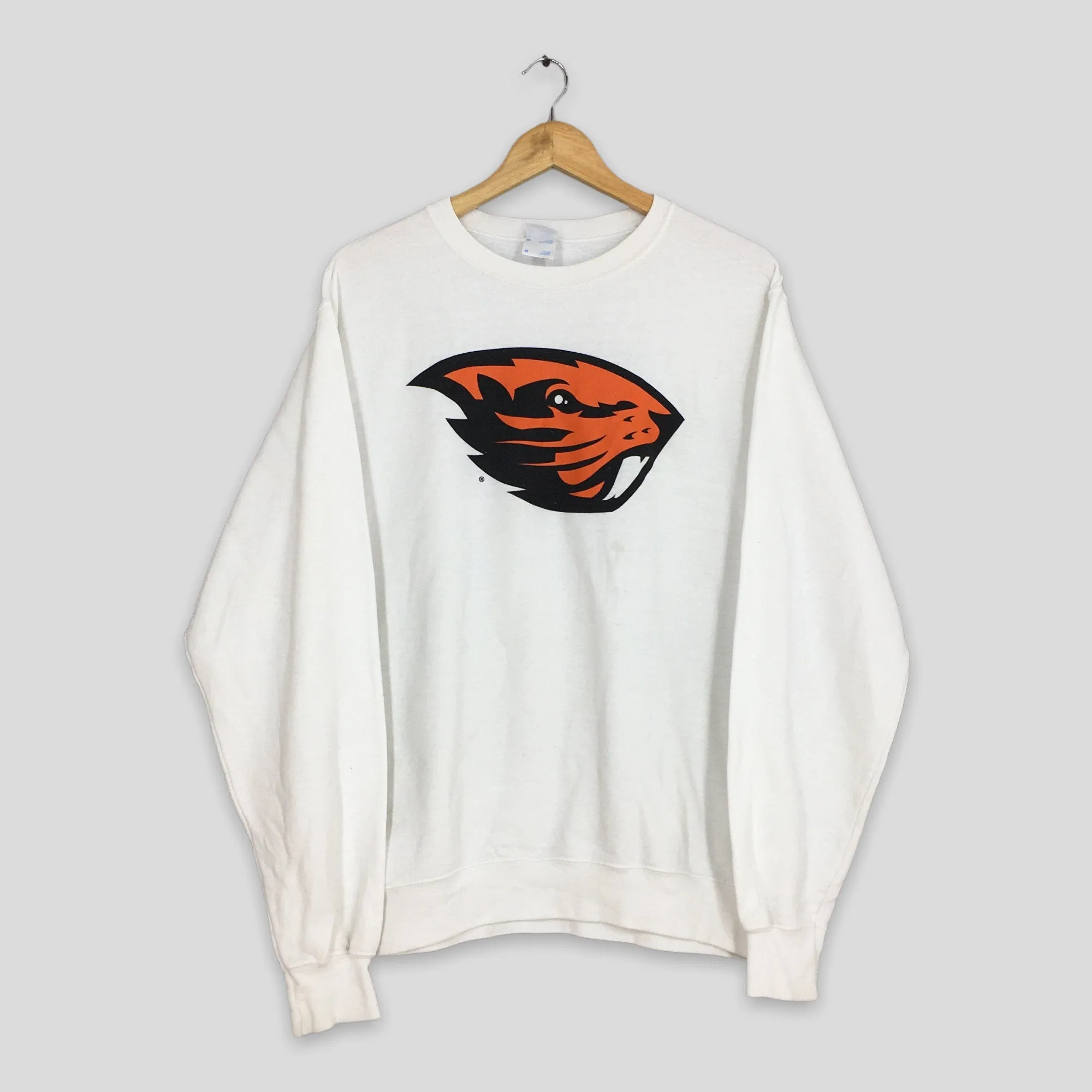 Oregon State Beavers Ncaa White Sweatshirt Medium