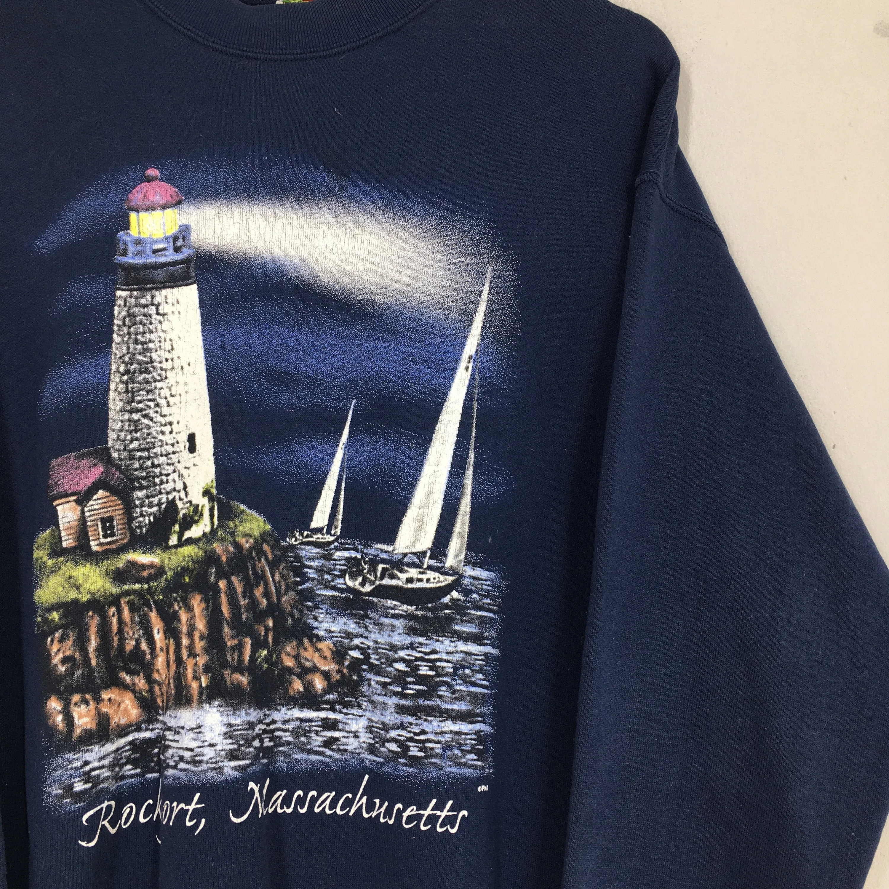 Rockport Massachusetts Blue Sweatshirt Large