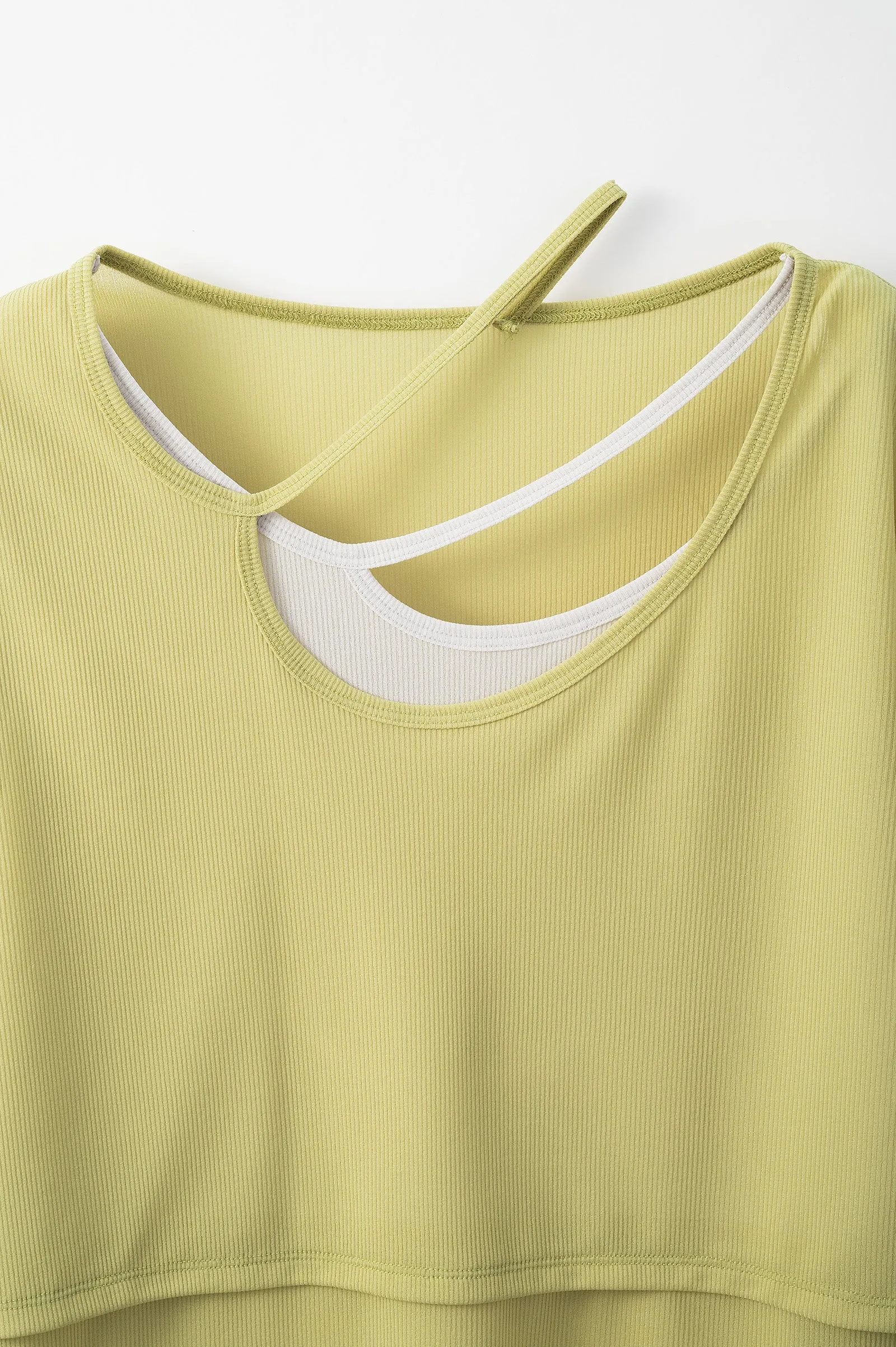 Sheer layered  top (Yellow)