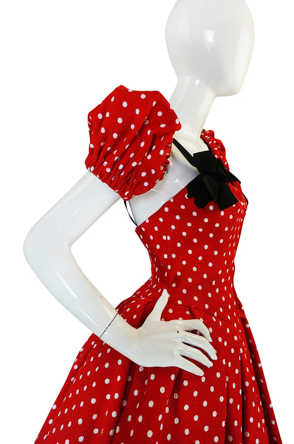 Spring 1988 Christian Lacroix Couture Dot & Bow Dress