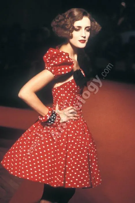 Spring 1988 Christian Lacroix Couture Dot & Bow Dress