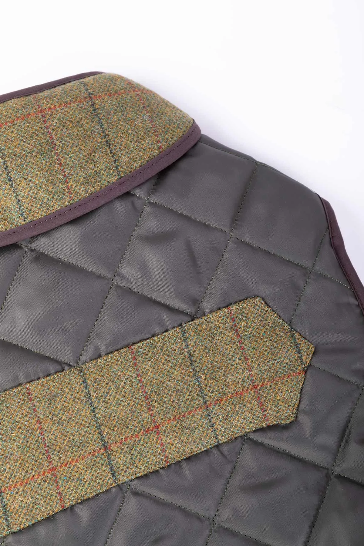 Tweed Quilted Dog Coat