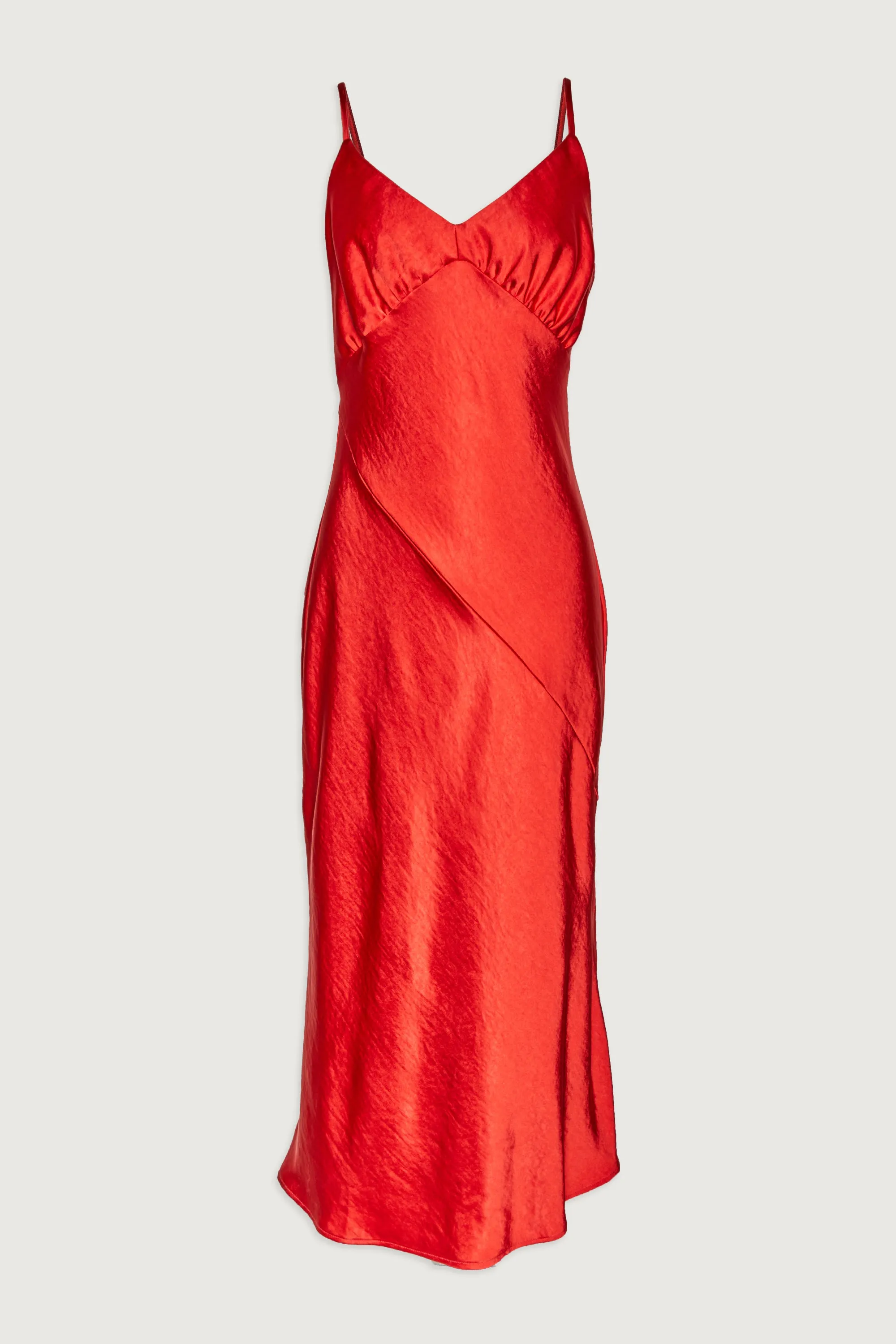 V-NECK SATIN SLIP DRESS