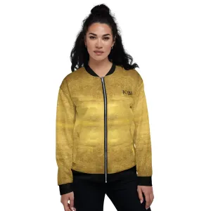 Women Bomber Jacket With Pockets Zipper Premium Quality Space Gold Exploration Design by IOBI Original Apparel