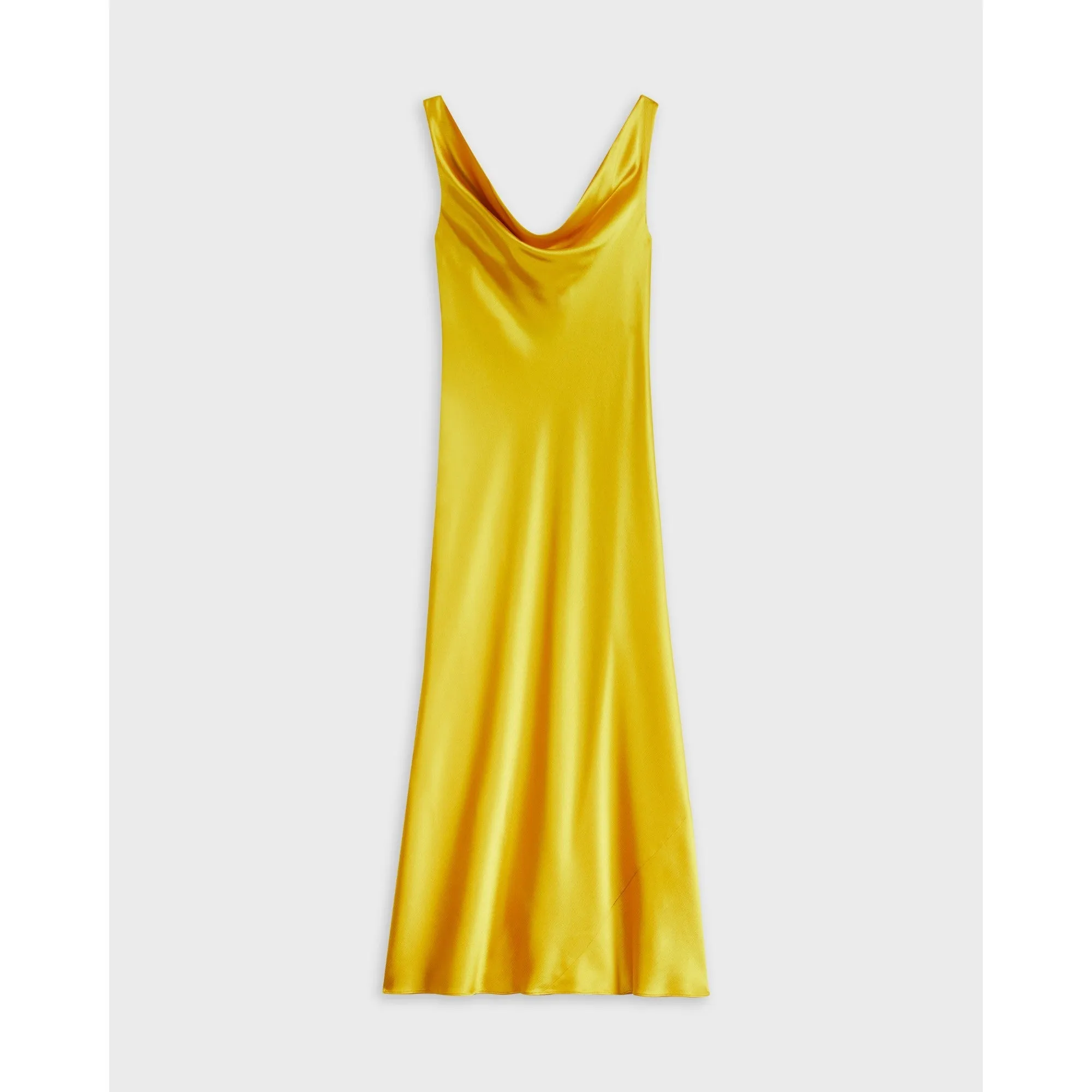 Women Kinseyy-Cowl Neck Midi Slip Dress - Bright-Yellow