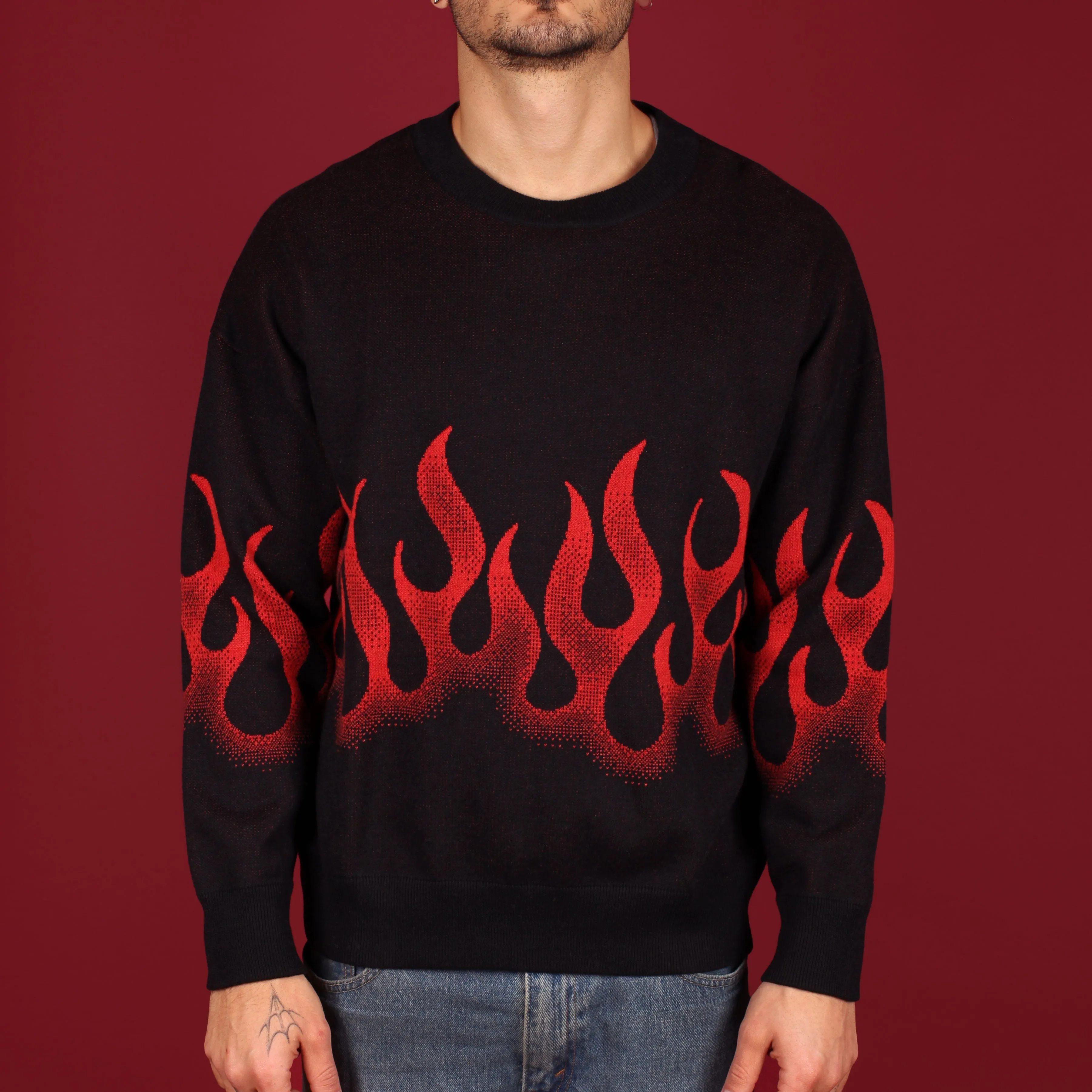 Y2K Flames Knit Sweater